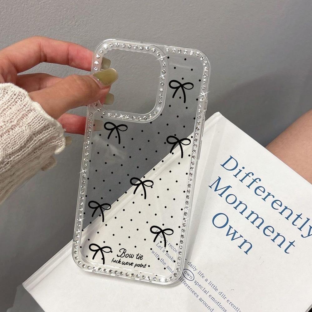 Bracelet Chain Phone Case For iPhone 17 16 15 13 14 for 17Air 17 12 14 16 Pro 17 14 16 Pro Max Sparking Diamond Cute Pattern Hard Cover With Lanyard