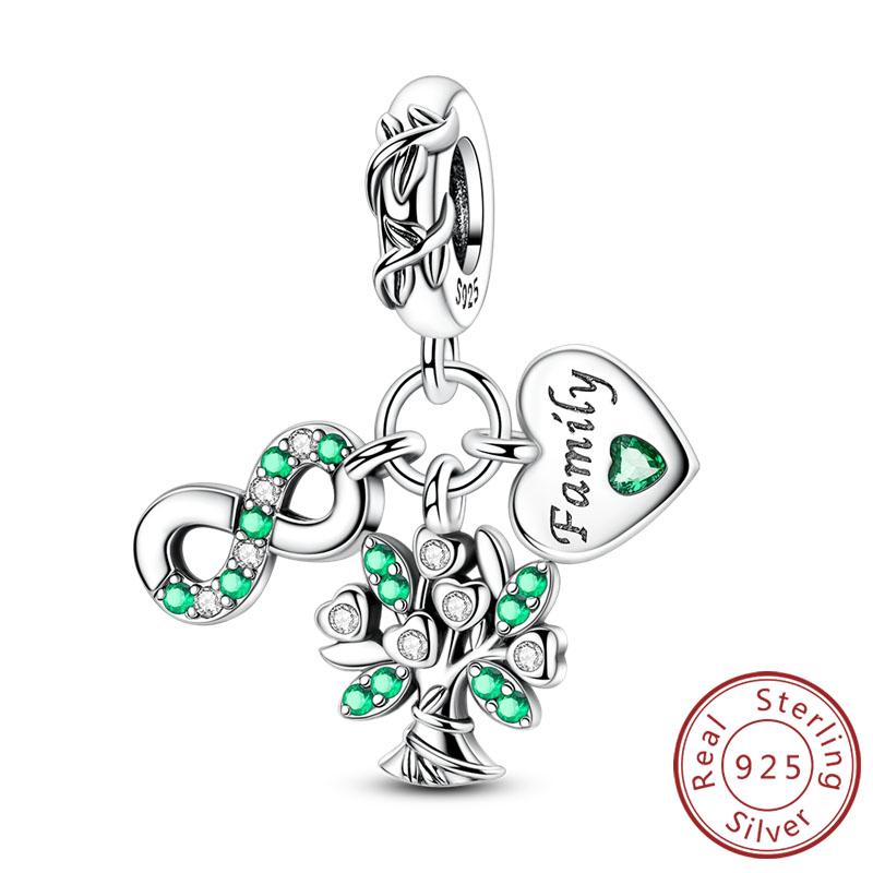 New Original Copper Charms Bead Luminous Rose Cat Planet Star Moon Pendant Fit Women Bracelet Necklace Jewelry Gift