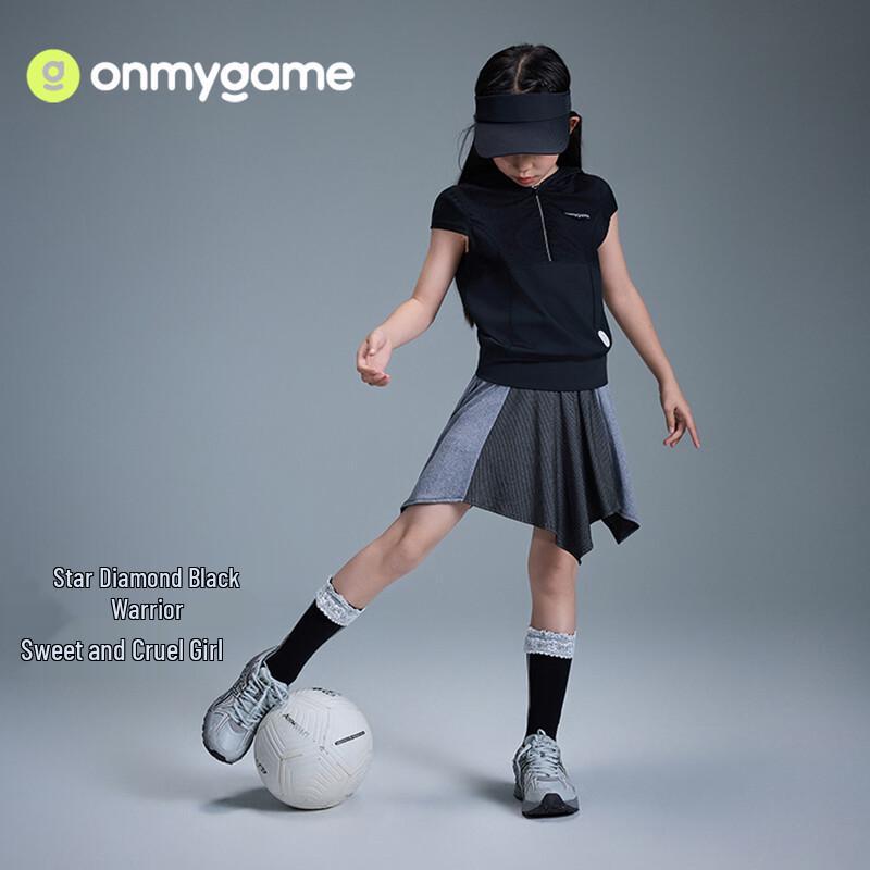Onmygame Girls Cropped Hooded Short Sleeve T-Shirt 170