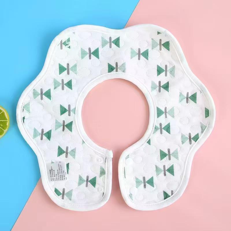 Haklappar: Sexlagers gasväv bomull, Vattentät, Blommönster för barn och spädbarn, Föräldra-nödvändigheter