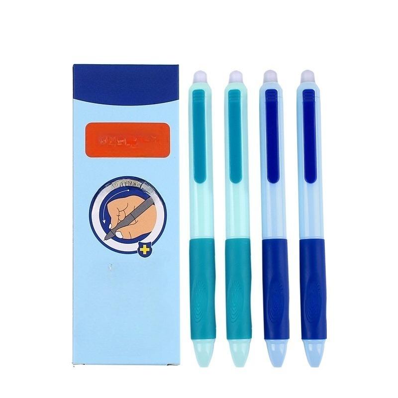 8Pcs Multi-Purpose Correct Pen Grip Posture Ballpoint Pen ST Tip Quick Drying Erasable Pen 0.5mm Neutral Pen Students Gift