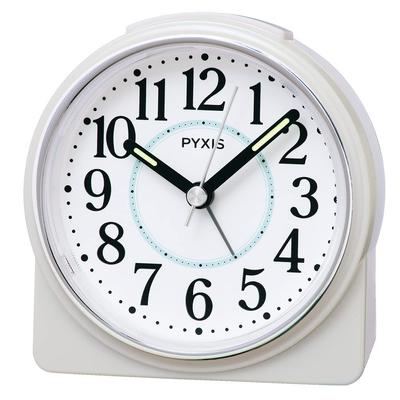 Uhr Wecker Tischuhr Analog Weiß Perlmutt 89 x 86 x 47mm PYXIS NR451W