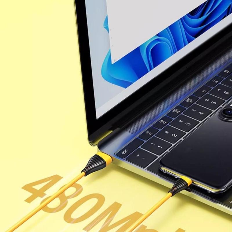 120W USB C Cable Durability Nylon Cord Offers Fast 6A Charging And Data Sync Charging Cord For Various Devices