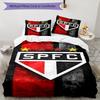 Paulo Fc Emblem Printed Pattern Duvet Cover Set – Includes 1 Duvet Cover and 2 Matching Pillowcases Bedroom Decor Christmas Gifts