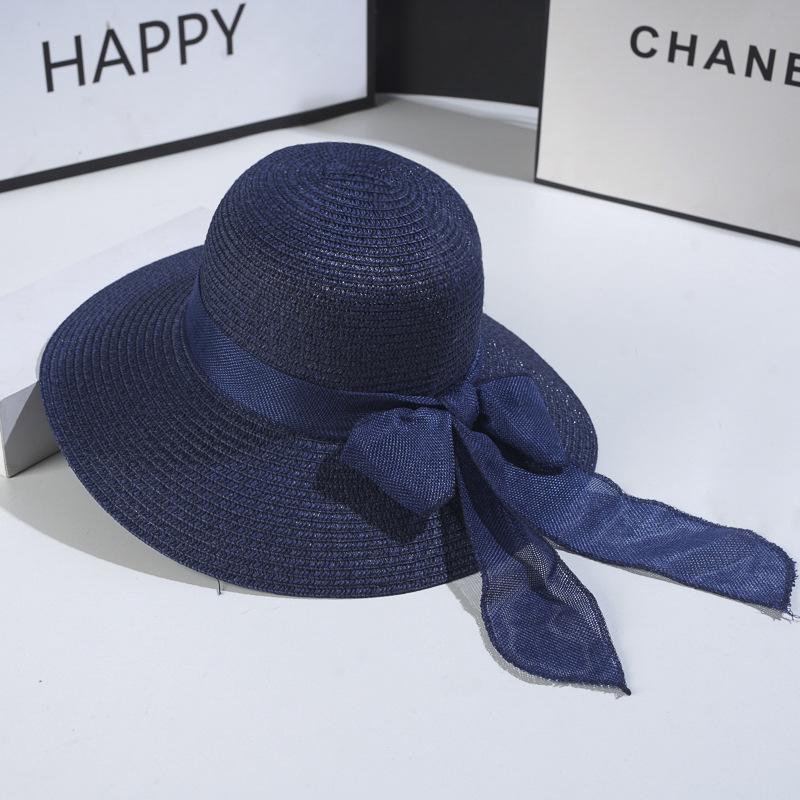 Women's Foldable Straw Sun Hat - Summer UV Protection Beach Hat