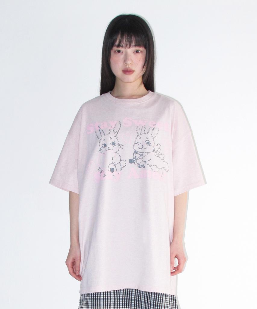 AMES-WORLDWIDE Sweet Rabbit Tee Pink