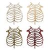 Scheletro di Plastica Realistico Costume Accessori Per Feste di Halloween e Spettacoli Teatrali Con Design Dettagliato