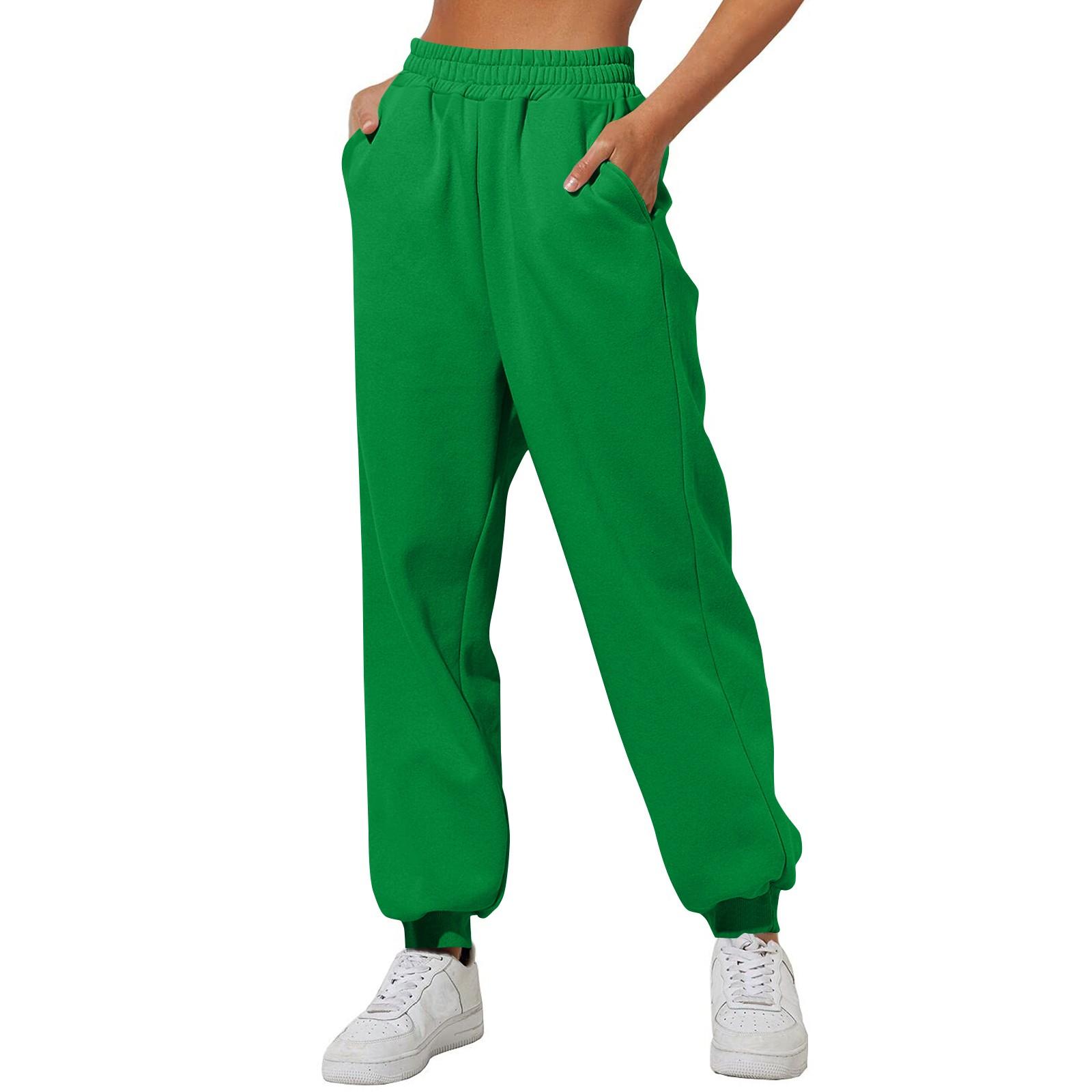 

Женские осенне-зимние свободные спортивные брюки с высокой талией, брюки для бега, модные повседневные брюки с карманами XL