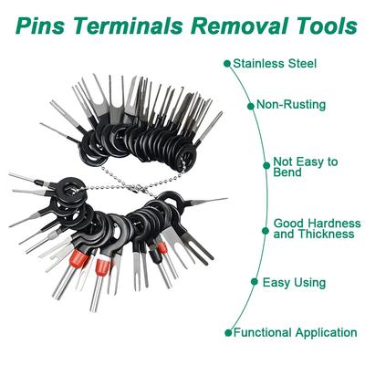 Car Terminal Removal 59/41pcs Kit Box Wire Plug Connector Extractor Puller Release Pin Extractor Set Terminal Plug Repair Tools