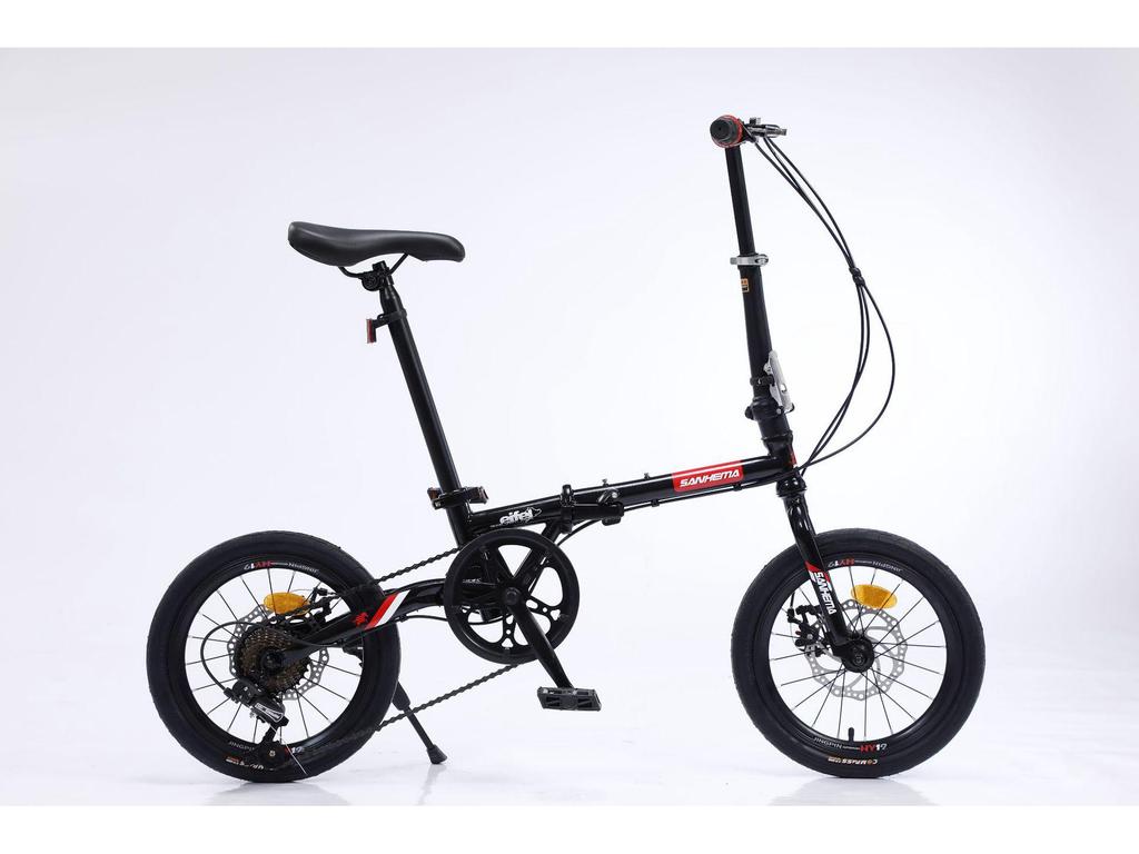 Sanhe Ma 16" Folding Bike with Variable Speed & Double Disc Brakes for Kids & Adults