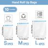 16 Pack Space Saver Vacuum Storage Bags For Travel Essentials Compression Bags for Travel, Roll Up Pouch Clothes Organizer