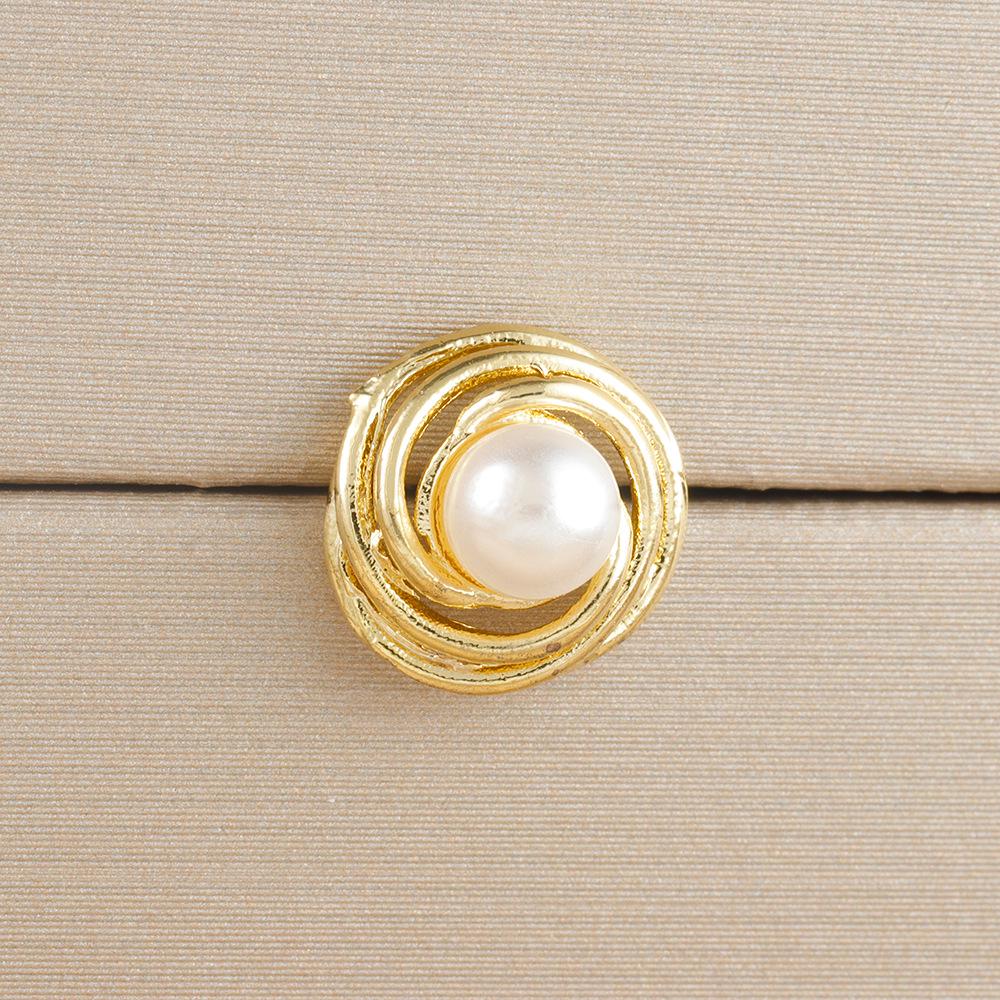 Pearl Flower Bee Zircon Earrings with Stainless Steel Needle