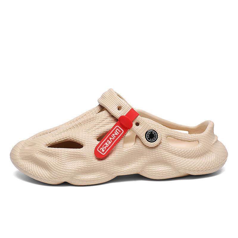 

Нове взуття з порожнистими дірками, літній одяг, дихаючий мішок, персоналізовані тапочки, протиковзкі пляжні босоніжки подвійного призначення, взуття для пар 44 хакі