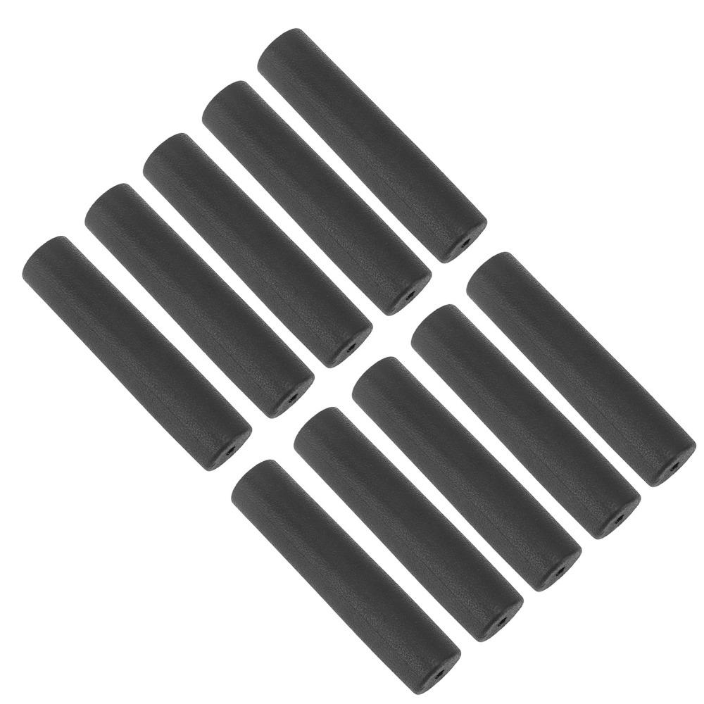 10pcs Black Handle Sleeves Anti Slip Grip Tubes Durable Replacement Grips  Curved Handles