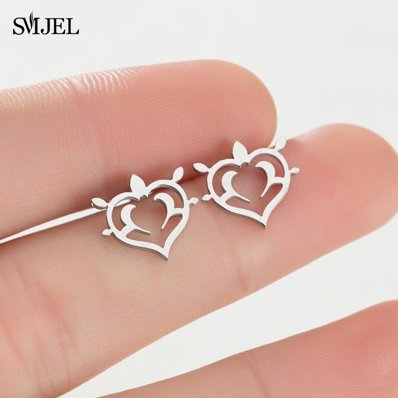 Fashion Genshin Impact Earring Stainless Steel Hydro Dendro Anemo Electro Cryo Pirate Earrings For Women Cosplay Ear StJewelry