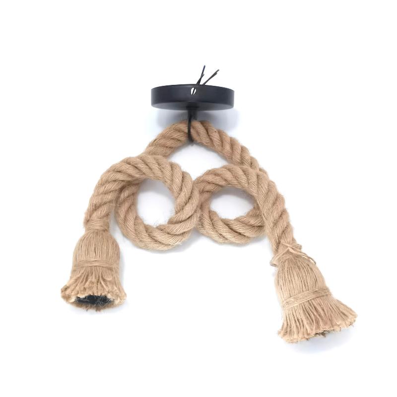 Industrial Vintage Hemp Rope Pendant Lights Attic Personality Indoor Lightings For Loft/Living Room/Bar Pendant Chandelier