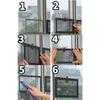Plasă de ferestre DIY practică, detașabilă, cu deschidere exterioară, plasă insecte, plasă ferestre invizibilă