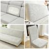 Non-slip Stretch Couch Cover 1/2/3/4 Seater Jacquard Solid Color Sofa Cover With Skirt for Bedroom Office Living Room Home Decor