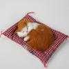 Decorare mașină Papusa Napping Pisică Pad Imitație Păr de pisică Elaborat Handmade Drăguț Cozy Casa/Mașină