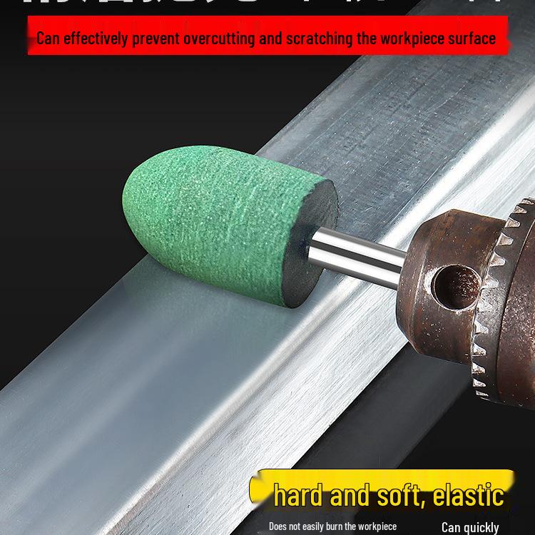 Rubber Polishing & Grinding Head - T-Type Cylinder Bullet Shape for Metal Rust Removal & Jade Polishing