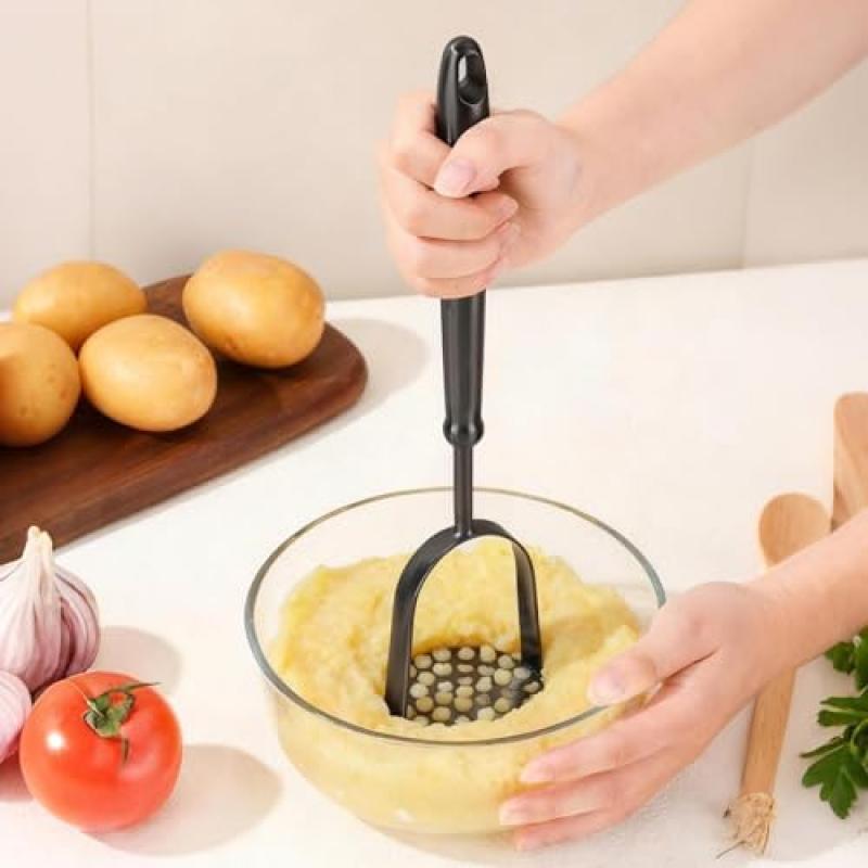 Stainless Steel Potato Masher, Multi-Function Kitchen Grinder Tool—Compact Avocado Press, Suitable for Vegetables, Meat, and Tomatoes