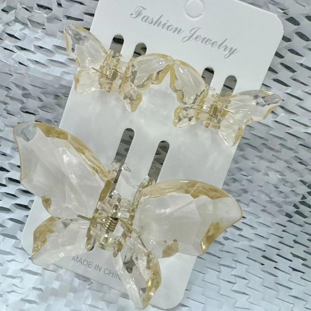 3Pcs/Set 2 Sizes Butterfly Clamp Colorful Broken Hair Bangs Clip Fashion Hairpin  Gifts