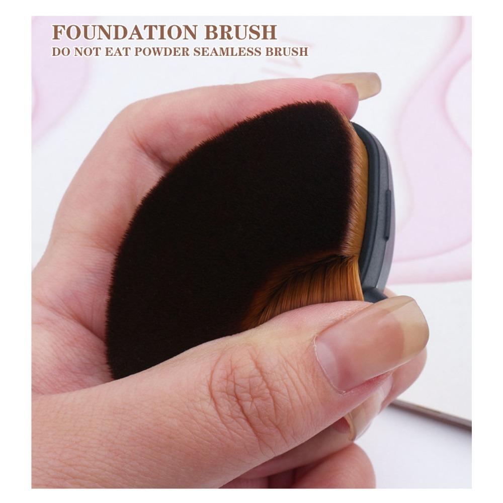 

2PCS Artificial Fiber Foundation Makeup Brush Soft And Dense Sunscreen Brush Makeup Application чёрный