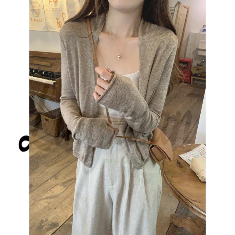 

Spring/Summer Korean Style Thin Wool Knit Cardigan Shawl One Size