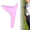 Women Portable Urinal Field Standing Emergency Urinal TPR Female Urination Device Pink