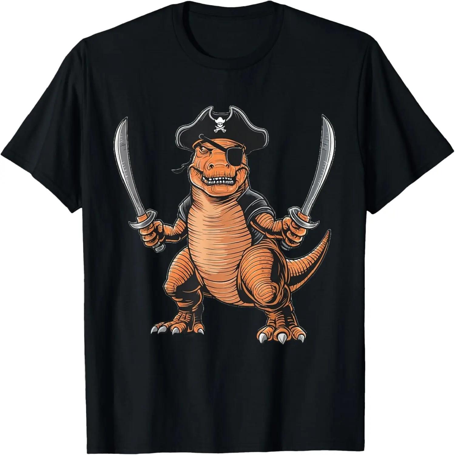 Pirate Dinosaur T Rex Funny Halloween Tyrannosaurus Costume T-Shirt XXXXL