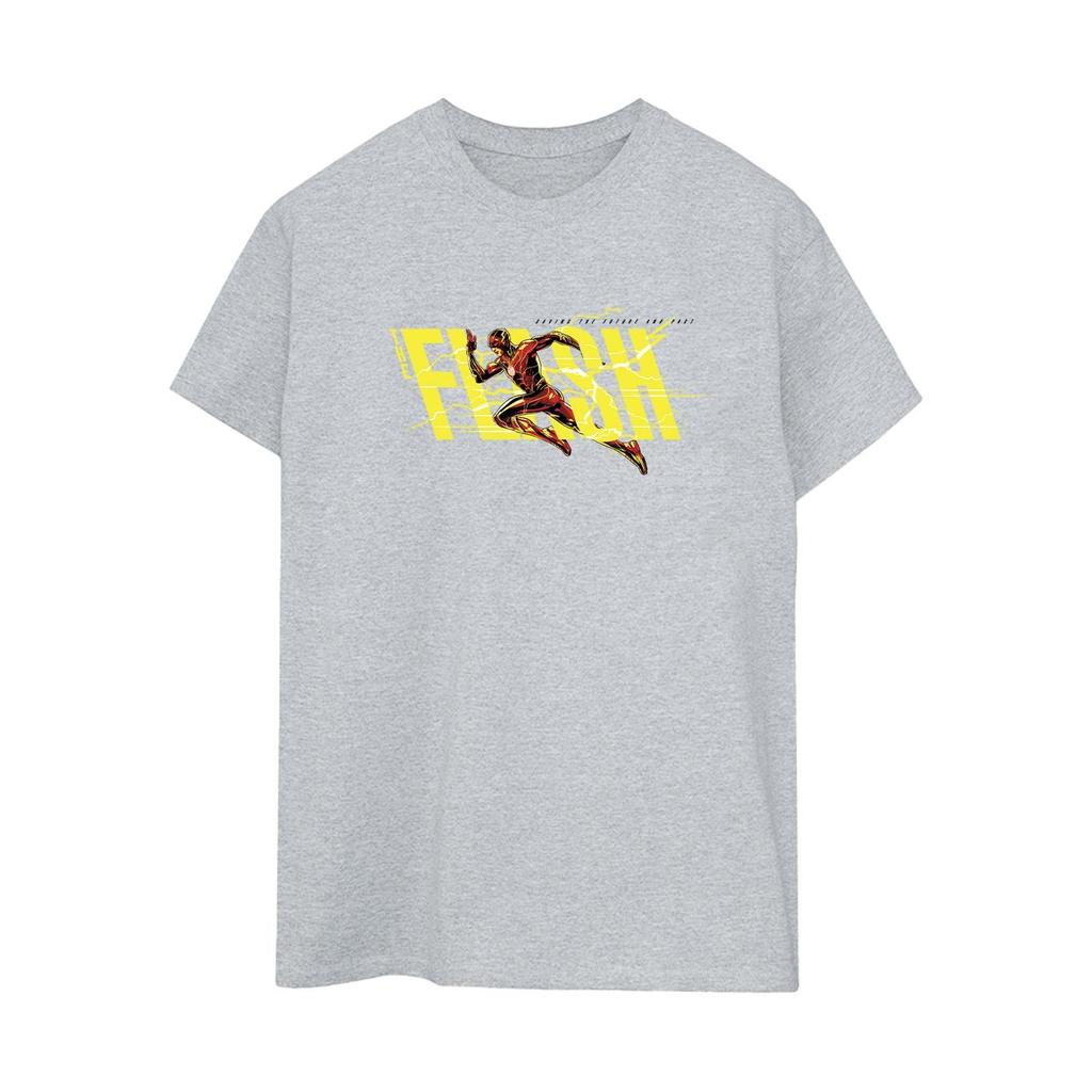 DC Comics Womens/Ladies The Flash Lightning Dash Cotton Boyfriend T-Shirt
