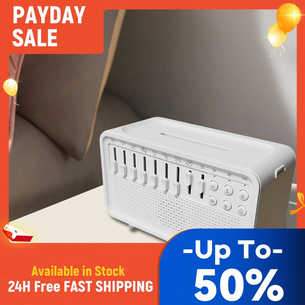 

White Noise Sleep Sound Machine Flame Air Diffuser Humidifier with BT Speaker & Night Light Essential Oil Diffuser for Bedroom China Mainland