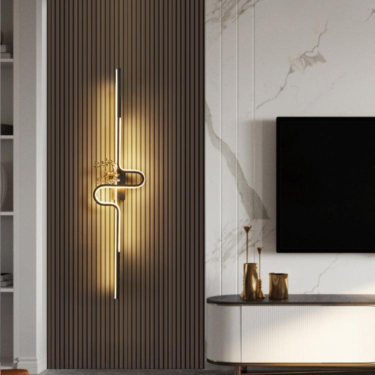 

Мінімалістична настінна лампа: Сучасний бездротовий дизайн для вітальні, спальні або тумбочки біля ліжка. Black 60cm Warm