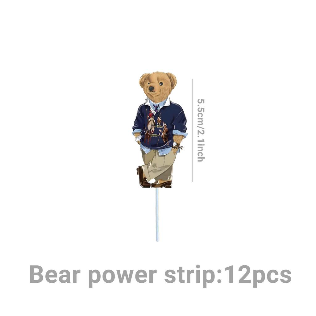 In-Stock Teddy Bear Toothpick Cake Decor Set for Kids' Parties