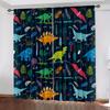 2pcs Kids Boys Window Curtain, Fun Dinosaurs Design Print Window Curtain for Boys Kids, Kids Room Décor, Window Treatments