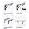 25cm Steel Foldable Shelf Bracket Wall Mounted Folding Bracket Simple Installation for Space Saving Home Organization