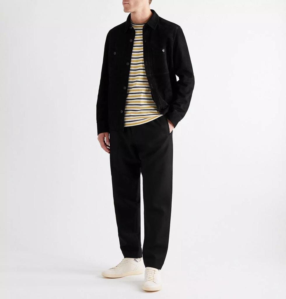 AL KHALID Real Soft Black Lambskin New Men's Suede Two Pocket Shirt Soft  Style Shirt