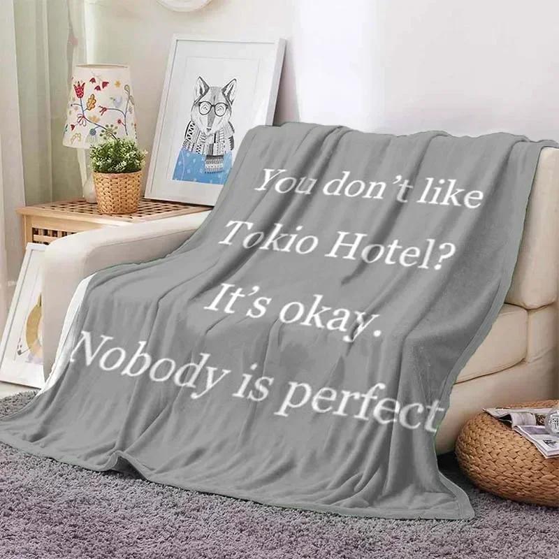 Tokio Hotel Band Retro Printed Blanket Warm Blanket Flannel Soft and Comfortable Blanket Home Travel Bedding Birthday Gift