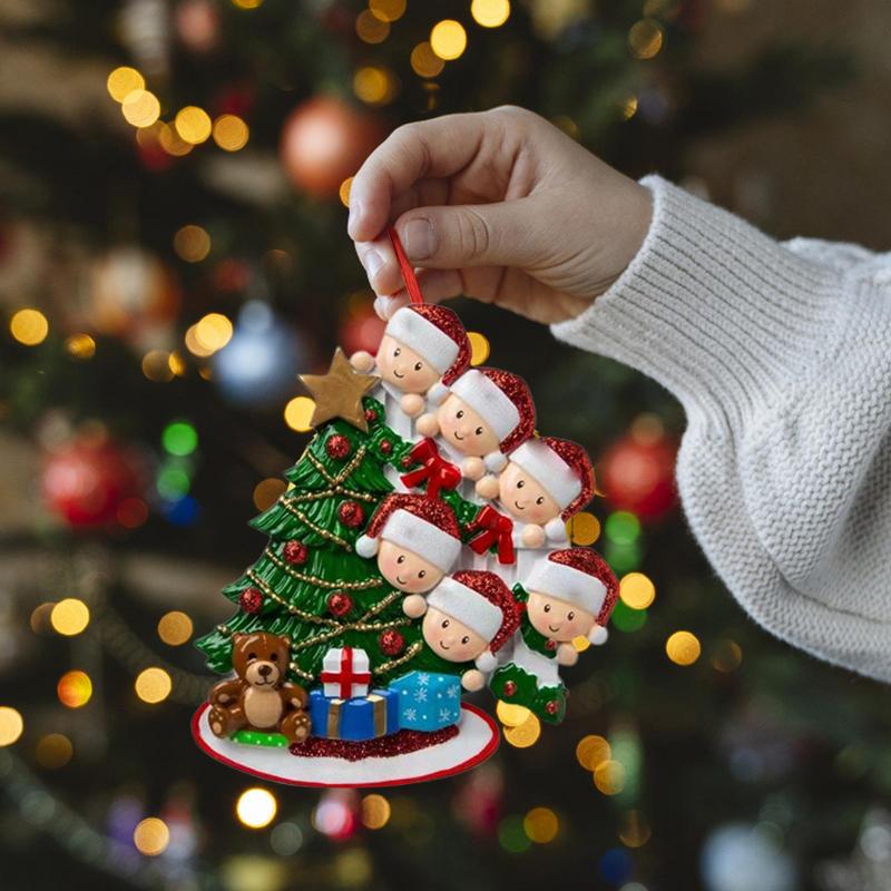 Family Christmas Ornament Christmas Tree Ornaments Family Decor DIY Name Pendants Christmas Tree Ornament Free