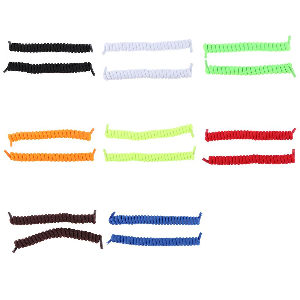 Lazy Tieless Shoe Laces Durable Polyester Rubber Spring Shoelace Organizer for Athletic Casual Walking Shoes