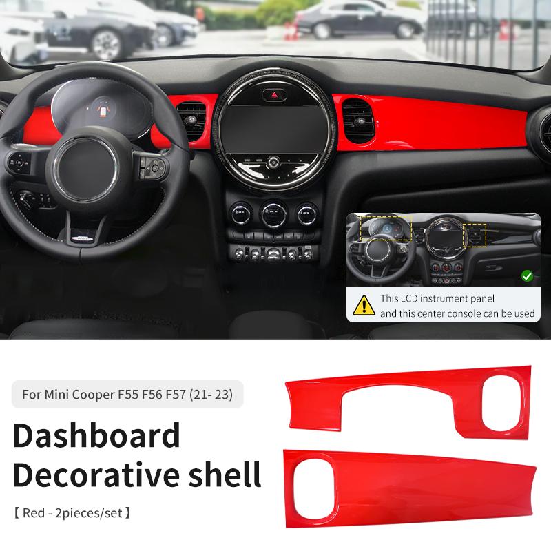 Car Dashboard Decorative Shell Leather Sticker For Mini Cooper F55 F56 F57 - Car Styling Accessories Only Left handdrive
