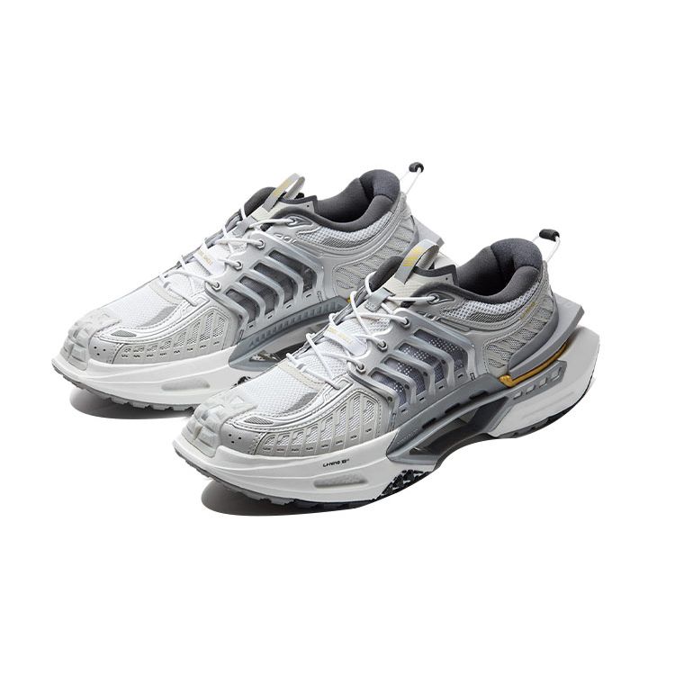 Li Ning Xuan Kong Shock Absorption Non-Slip Wear-Resistant Supportive Low-Top Sports Casual Shoes Men sneaker Gray White AGLR041-20