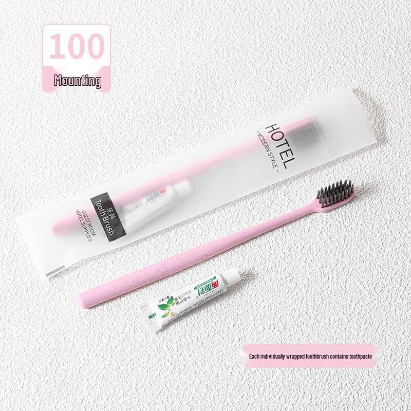 VANZEU Disposable Travel Toothbrush & Toothpaste Set