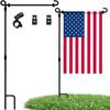 Suport pentru steaguri de grădină, suport pentru stâlp de steaguri de grădină, suport metalic pentru steaguri de grădină, suport pentru steaguri de grădină în aer liber, gazon