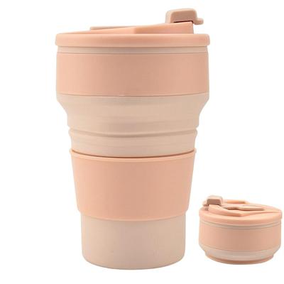 350/500 ml Silikon-Kaffeetasse mit Strohhalm, auslaufsicherer Deckel, BPA-frei, faltbarer Kaffeebecher, tragbare Wasserbecher für unterwegs