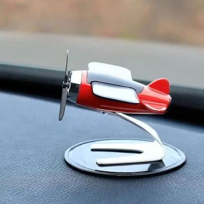Aereo Solare Decorazione Auto Creativa da Uomo Accessori Interni Auto Ornamento da Tavolo Regalo Per Donna, Uomo, Appassionato di Auto