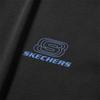 Skechers Colorful Casual Series Solid Color Breathable Round Neck Knitted Short Sleeve T-Shirt Unisex Tops Carbon-Black L223U165-0018