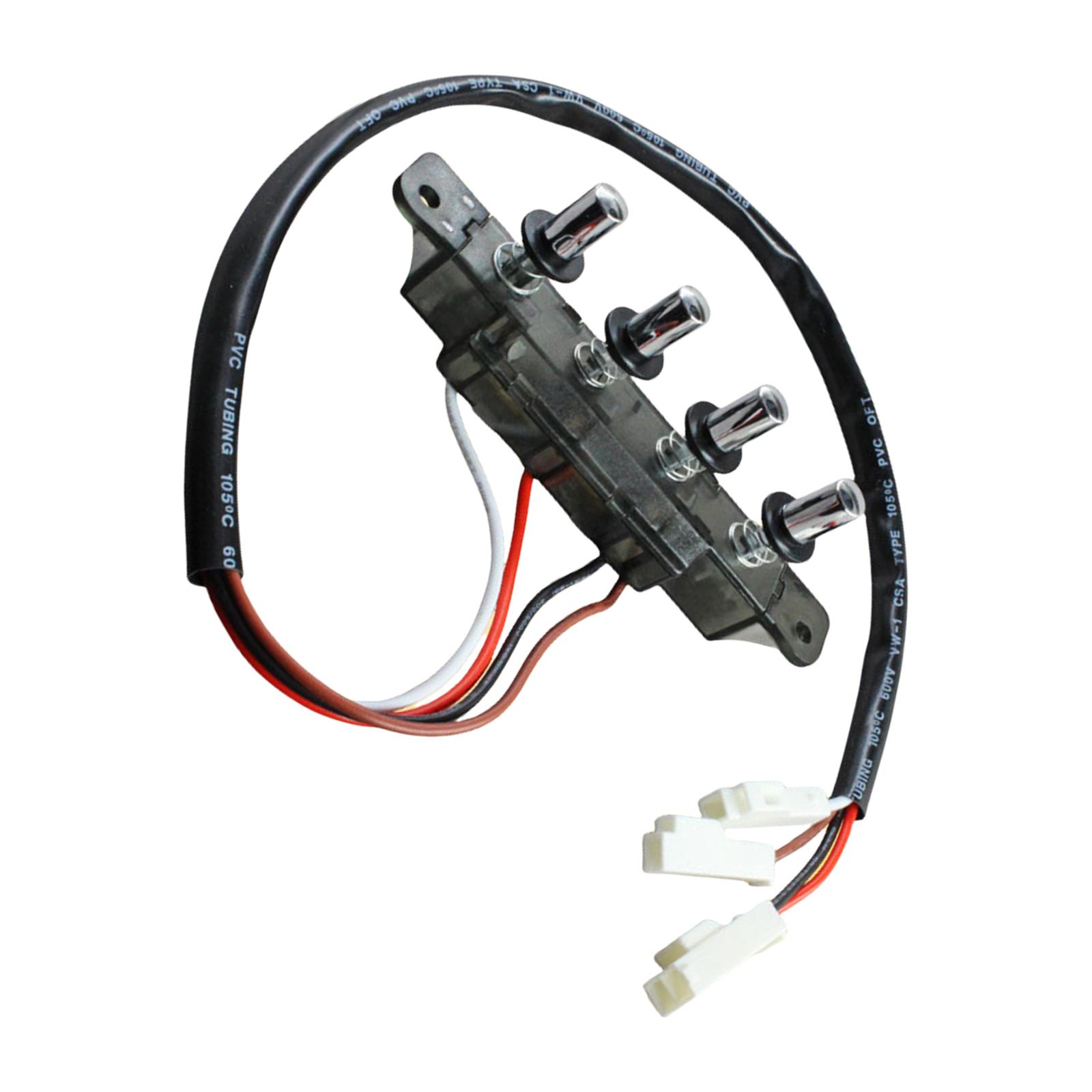 

Перемикач витяжки Пластикова посилена кнопка Панель управління Перемикач кухонної витяжки Аксесуар для витяжки Кнопка перемикача довгої лінії 4