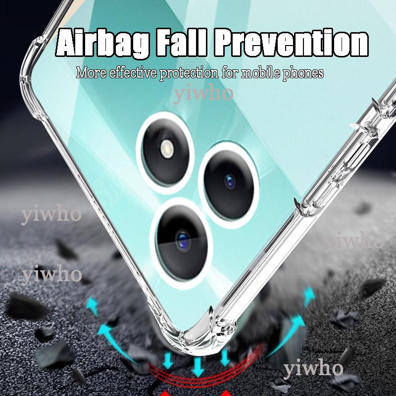 Shockproof Clear Case for Realme C51 RMX3830 6.74" Soft Silicone Transparent Back Covers for Realme C 51 Phone Protective Camera