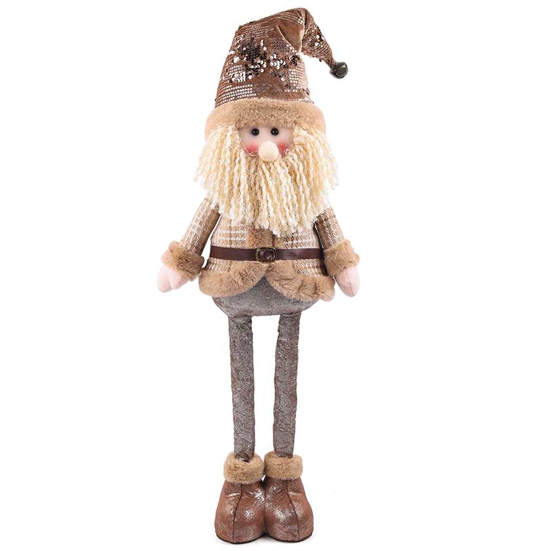 Retractable Festive Ornaments Santa Deer Snowman Polyester Sculpture Space Saving Tabletop Holiday Display